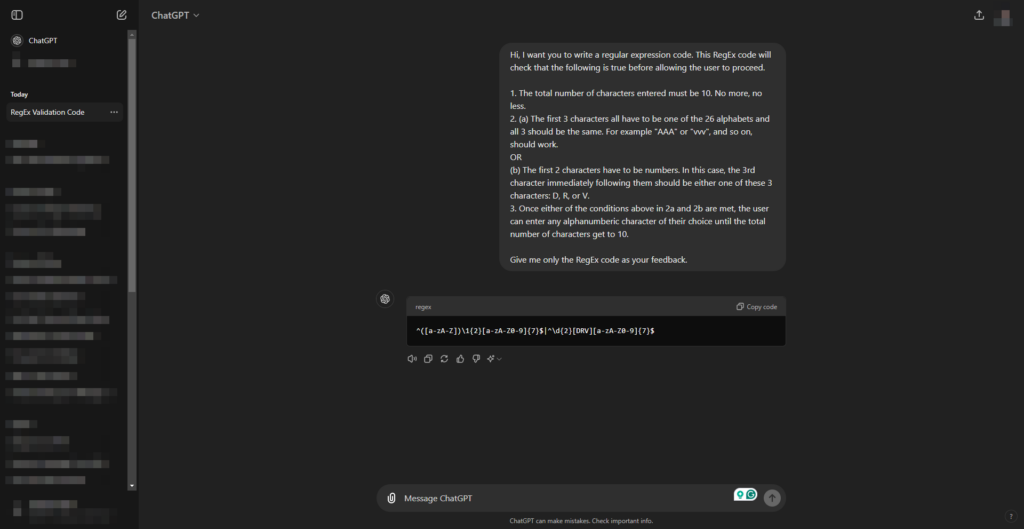 ChatGPT prompted by Tobi Salami for regular expression that would be used with JetFormBuilder